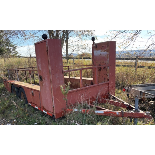 FLATBED TRAILER - 5 X 14 FOOT INSIDE W/ 12 INCH EXTERIOR TOOLBOXES