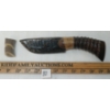 Image 2 : OBSIDIAN KNIFE W/ HORN HANDLE & ANTLER STAND