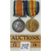 Image 1 : LOT OF 2 - WWI MEDALS - CPL. T.E. WHITE C.R.T.