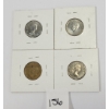 Image 2 : LOT OF 4 - CDN 5 CENT COINS - INCL 1942, 1945, 1954 & 1955