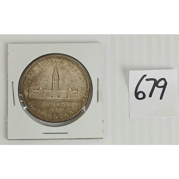 1939 CDN SILVER DOLLAR COIN