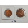 Image 2 : LOT OF 2 - 1850 BANK OF UPPER CANADA HALF PENNY & 1852 PENNY