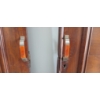 Image 2 : PAIR OF ART NOUVEAU DOORS W/ BAKELITE HANDLES