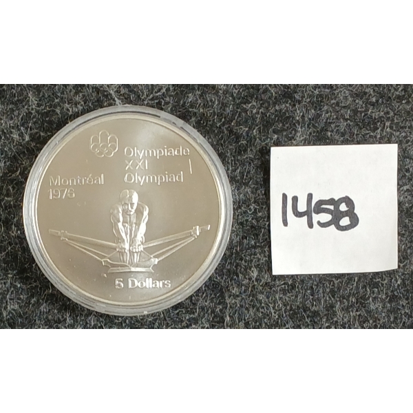 1976 CDN MONTREAL OLYMPIAD $5 SILVER COIN