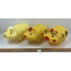 Image 3 : LOT OF 3 - WESTLAND PLASTIC PIG MOTIF COIN BANKS