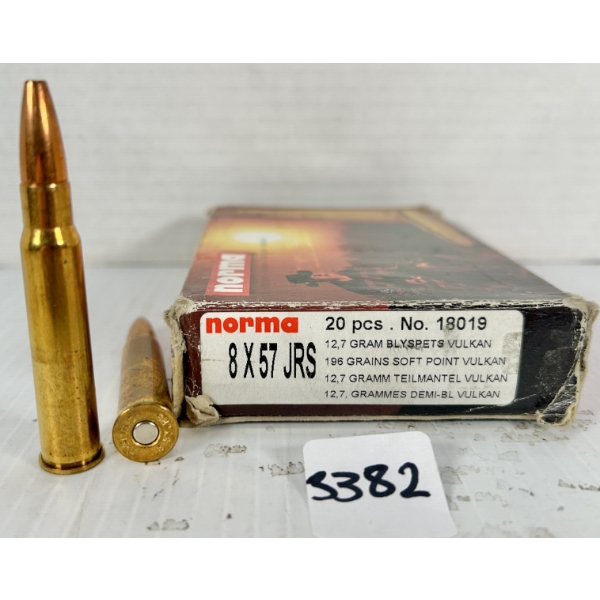 AMMO: 20X NORMA 8X57 MM JRS - 196 GR HP
