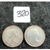 Image 2 : LOT OF 2 - 1953 & 1954 CDN 50 CENT COINS