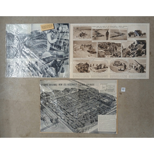 LOT OF 3 - ARTICLES - "PARTS OF EMPIRE JOIN EGYPT'S DEFENCE", "ASSAULT-CAVALRY" & "ASSEMBLY LINES"