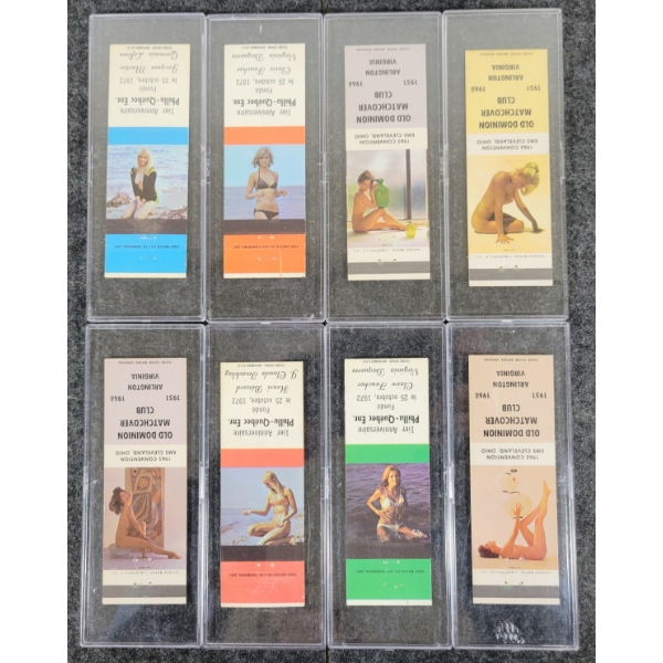 LOT OF 8 - PIN-UP ADVERTISING MATCHBOOK PACKAGES - CHICAGO MATCH, ETC