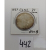 Image 1 : 1937 CZECH 20 KORUN COIN