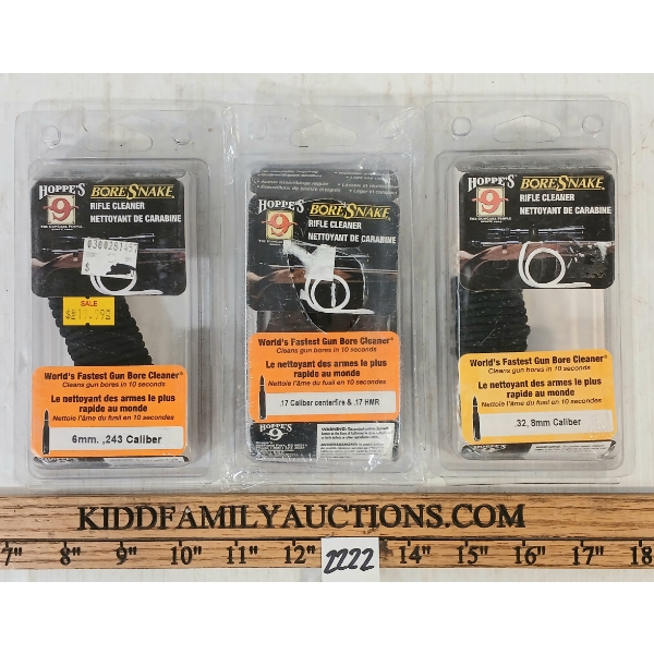 LOT OF 3 - HOPPE'S 9 BORE SNAKES