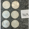 Image 2 : LOT OF 6 - 1967 CDN 25 CENT COINS 