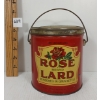 Image 1 : ROSE BRAND LARD PAIL - CANADA PACKERS LIMITED - 3 LBS