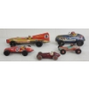 Image 2 : LOT OF 5 - TIN & CAST RACECARS - INCL FRICTION