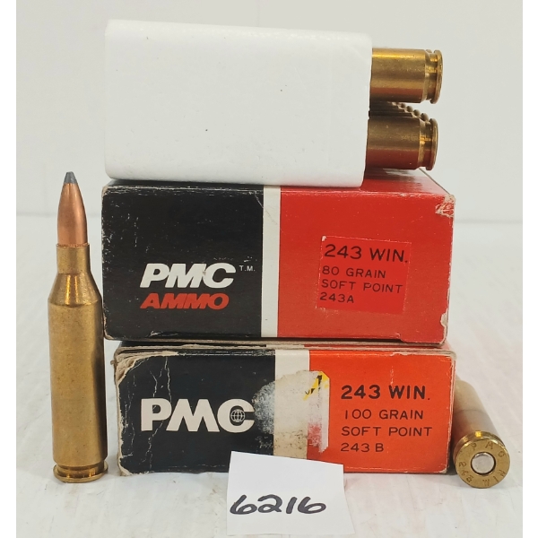 AMMO: 40X PMC .243 WIN - 80/100GR SP