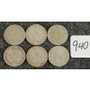 Image 2 : LOT OF 6 - 1947-1965 CDN 25 CENT COINS