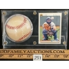 Image 1 : 1991 UDC MLB TORONTO BLUE JAYS PAT BORDERS CARD & BASEBALL - AUTOGRAPHED