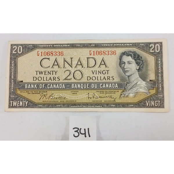 1954 CDN $20 BANKNOTE