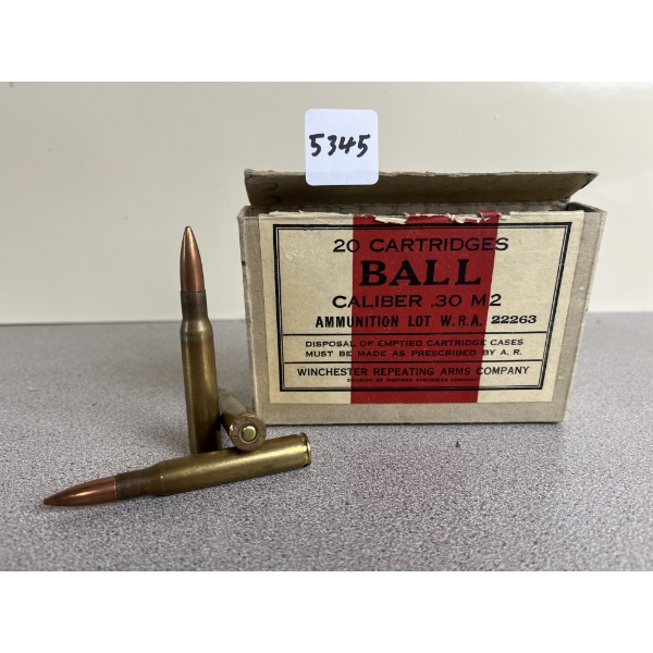 AMMO: 20X WINCHESTER .30 M2 BALL 