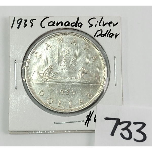 1935 CDN SILVER DOLLAR COIN