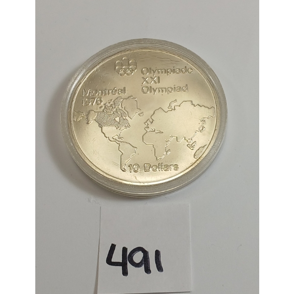 1976 CDN MONTREAL OLYMPIAD $10 SILVER COIN