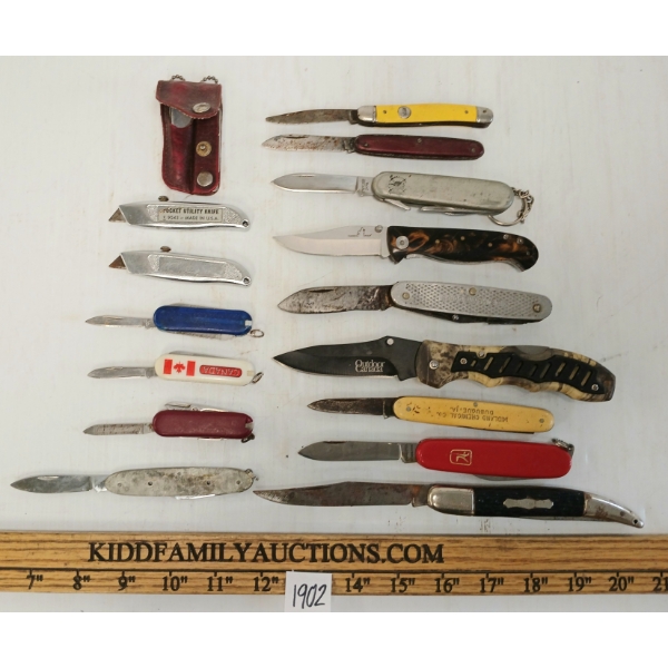 LOT OF 16 - FOLDING KNIVES & POCKET TOOLS