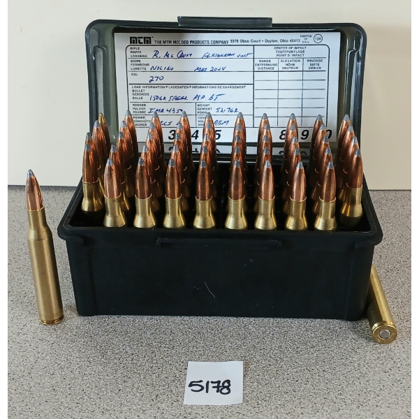 AMMO: 50X MIXED .270 WIN - 150GR - PSP BT - RELOADS 