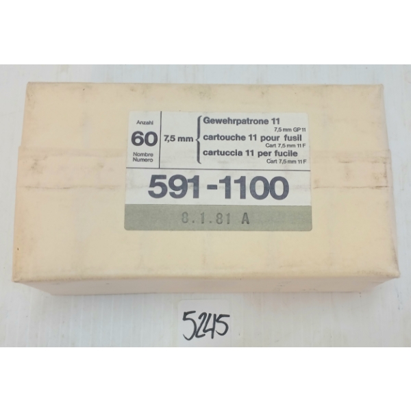 AMMO: QTY OF 7.5XSS SWISS - SEALED