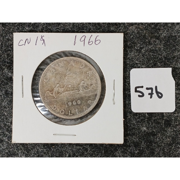 1966 CDN SILVER DOLLAR - VOYAGEUR 