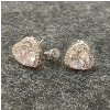 Image 1 : PAIR OF STERLING SILVER & SIMULATED DIAMOND HEART HALO EARRINGS