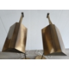 Image 6 : LOT OF 2 - BRASS-FINISHED SWING ARM FLOOR LAMPS