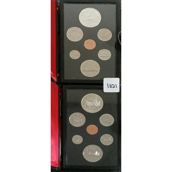 LOT OF 2 - 1974 & 1975 RCM UNCIRCULATED DOUBLE DOLLAR PROOF SETS 