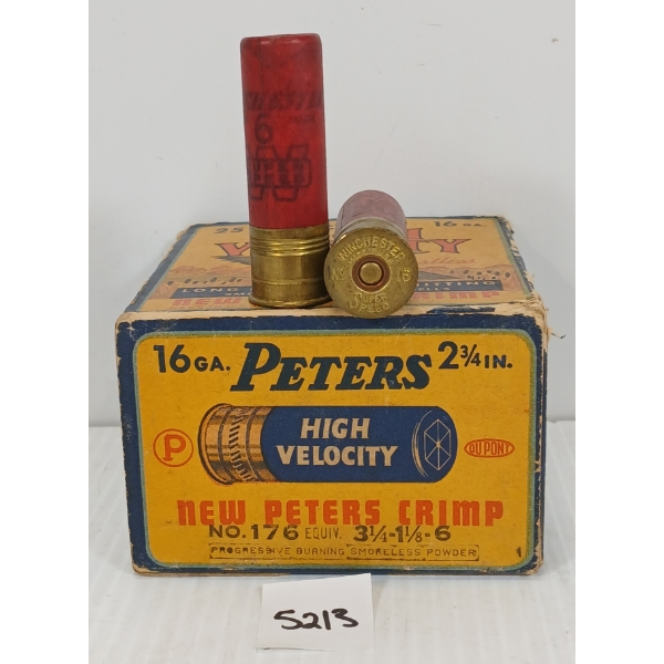 AMMO: 25X WINCHESTER & PETERS 12GA - 2 3/4 & 3 1/4IN - #6 SHOT - COLLECTIBLE BOX 