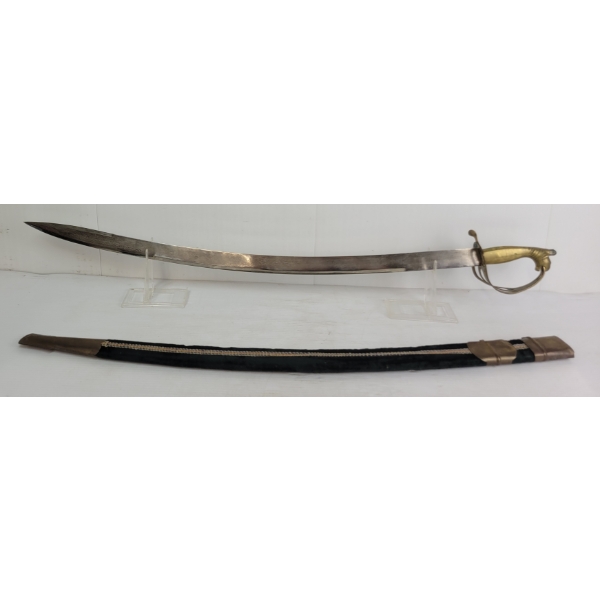 INDIAN KUKRI SWORD W/ VELVET SCABBARD
