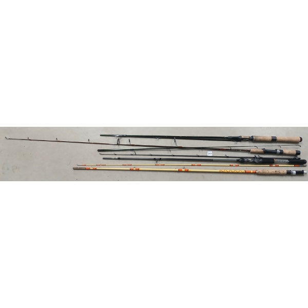LOT OF 4 - FISHING RODS - FENWICK HMC, BERKLEY, ETC