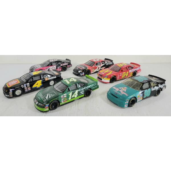 LOT OF 6 - RACING CHAMPIONS DIECAST MODELS - INCL MIKE WALLACE #90 HEILIG-MEYERS FURNITURE, ETC