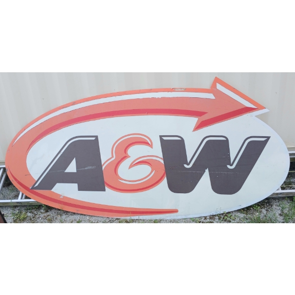 A&W STORE DISPLAY SIGN - PLASTIC
