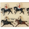 Image 2 : LOT OF 2 - BRITAINS SOLDIERS LEAD FIGURES - NO. 50 LIFE GUARDS/4TH HUSSARS & QUEENS ROYAL REGIMENT