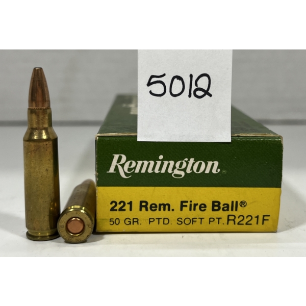 AMMO: 20X REMINGTON .221 REM FIREBALL - 50 GR - PTD SP