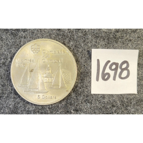 1976 MONTREAL OLYMPICS $5 SILVER COIN
