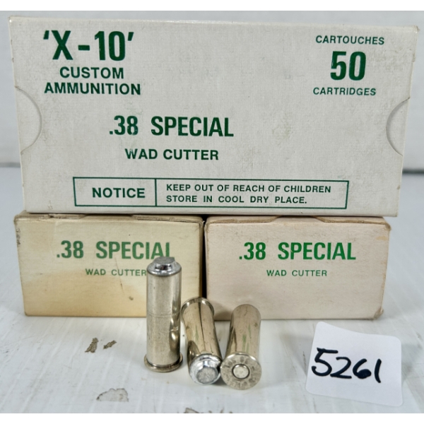 AMMO: 150X X-10 .38 SPL - FACTORY RELOADS 