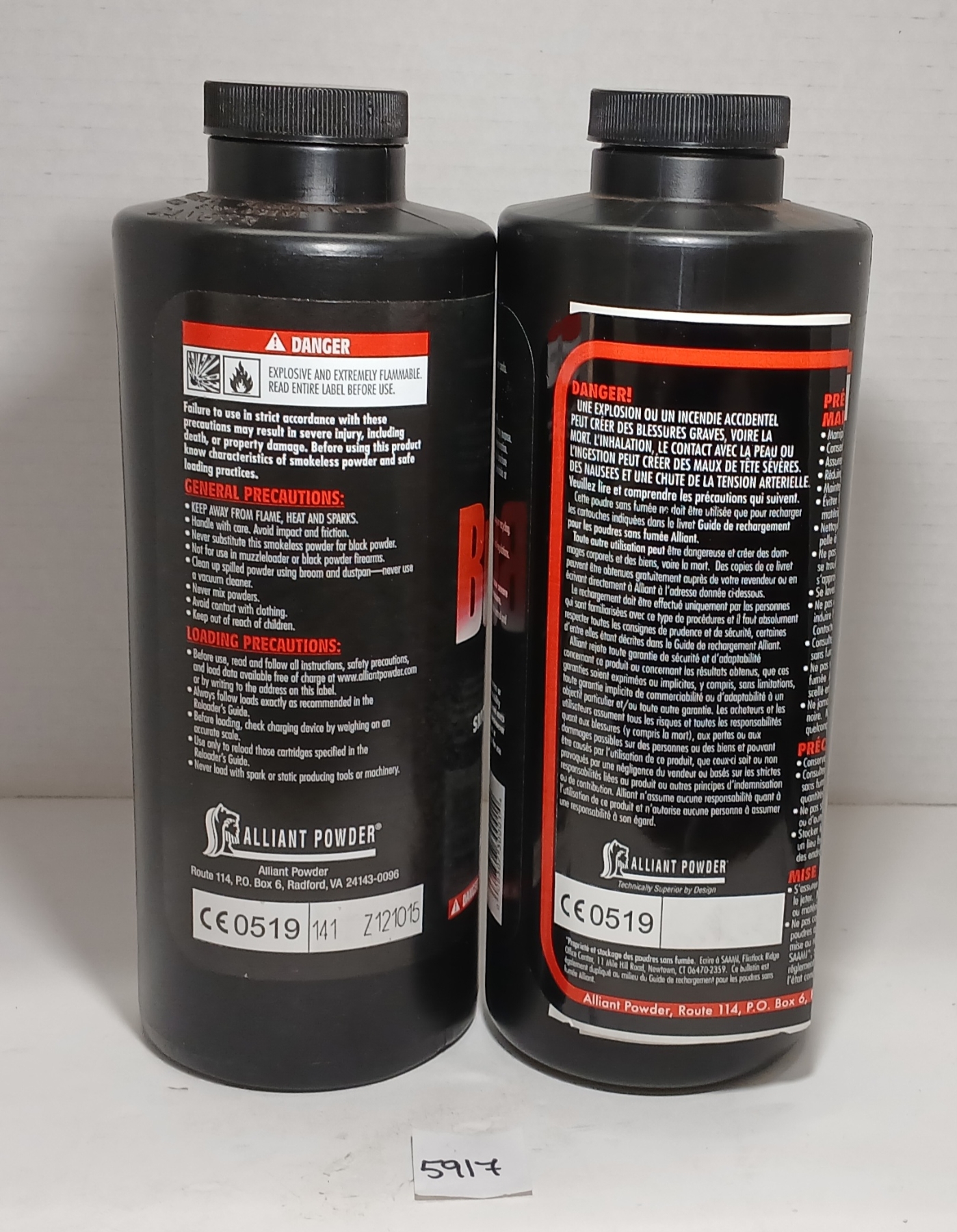 POWDER: ALLIANT BULLSEYE SMOKELESS PISTOL POWDER - 1.10LB - Kidd Family ...