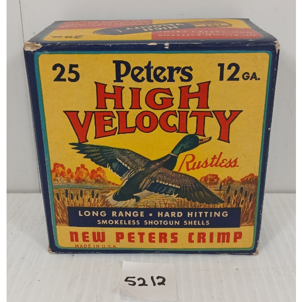 AMMO: 25X PETERS 12GA - 2 3/4IN - #2 SHOT - SEALED COLLECTIBLE BOX 