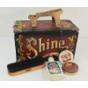 Image 1 : 5 CENT TRAVEL SHOE SHINE BOX W/ CONTENTS