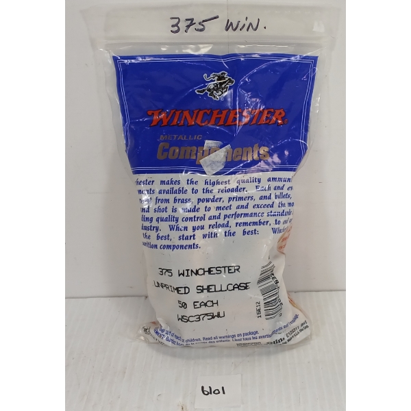 BRASS: 50X WINCHESTER .375 WIN - UNPRIMED - SEALED