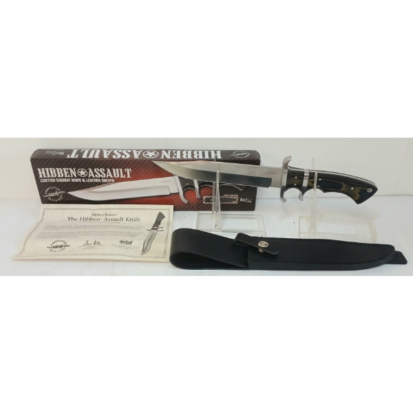 HIBBEN ASSAULT CUSTOM COMBAT KNIFE W/ SHEATH