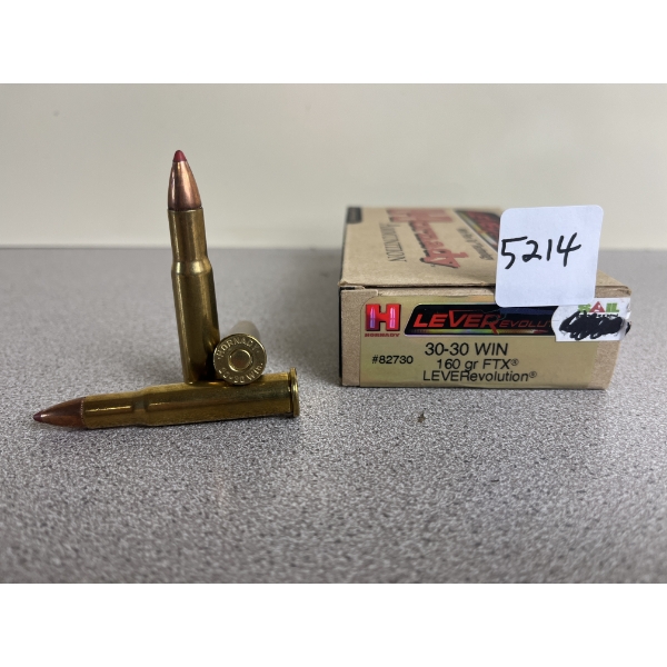 AMMO: 20X HORNADY .30-30 WIN 160 GR. FTX