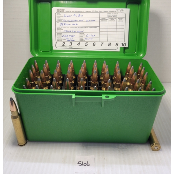 AMMO: 50X MIXED .338 WIN MAG - 200GR - RELOADS 