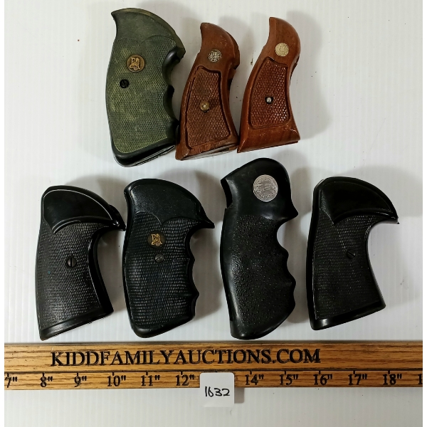 LOT OF 7 - HANDGUN GRIPS - INCL S&W 'K' FRAME HOGUE MONOGRIP