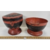 Image 2 : LOT OF 2 - INDIGENOUS CARVED BASKET BOWLS 